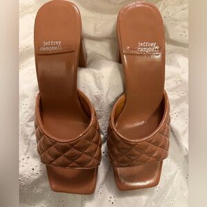 Jeffrey Campbell Brown Quilted Heels